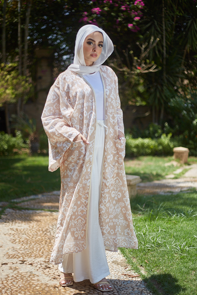 Long Patterned Kimono - BERIONY