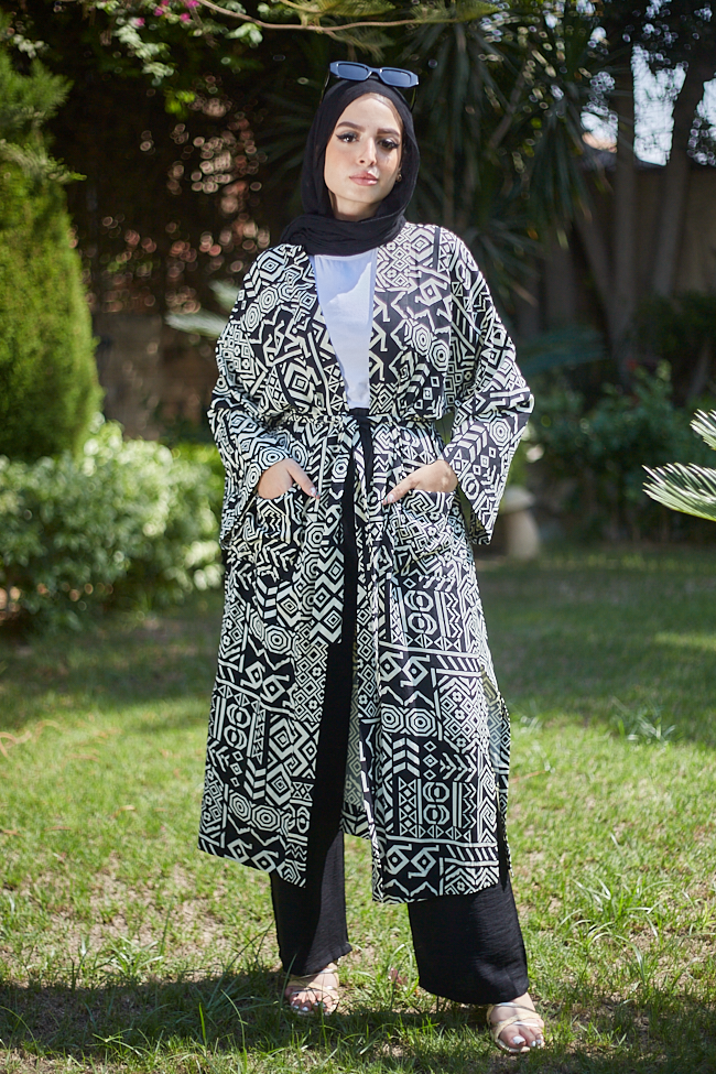 Long patterned Cardigan - BERIONY