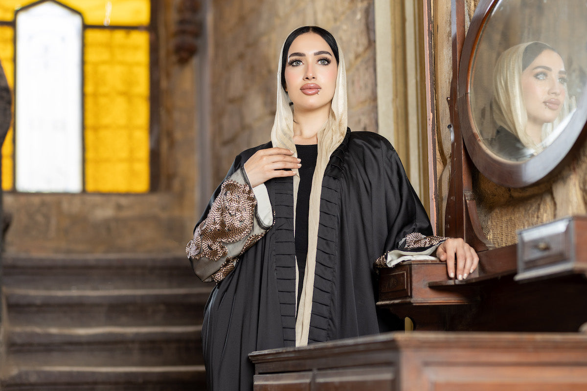 Arabian Pattern Sleeve Kaftan - BERIONY