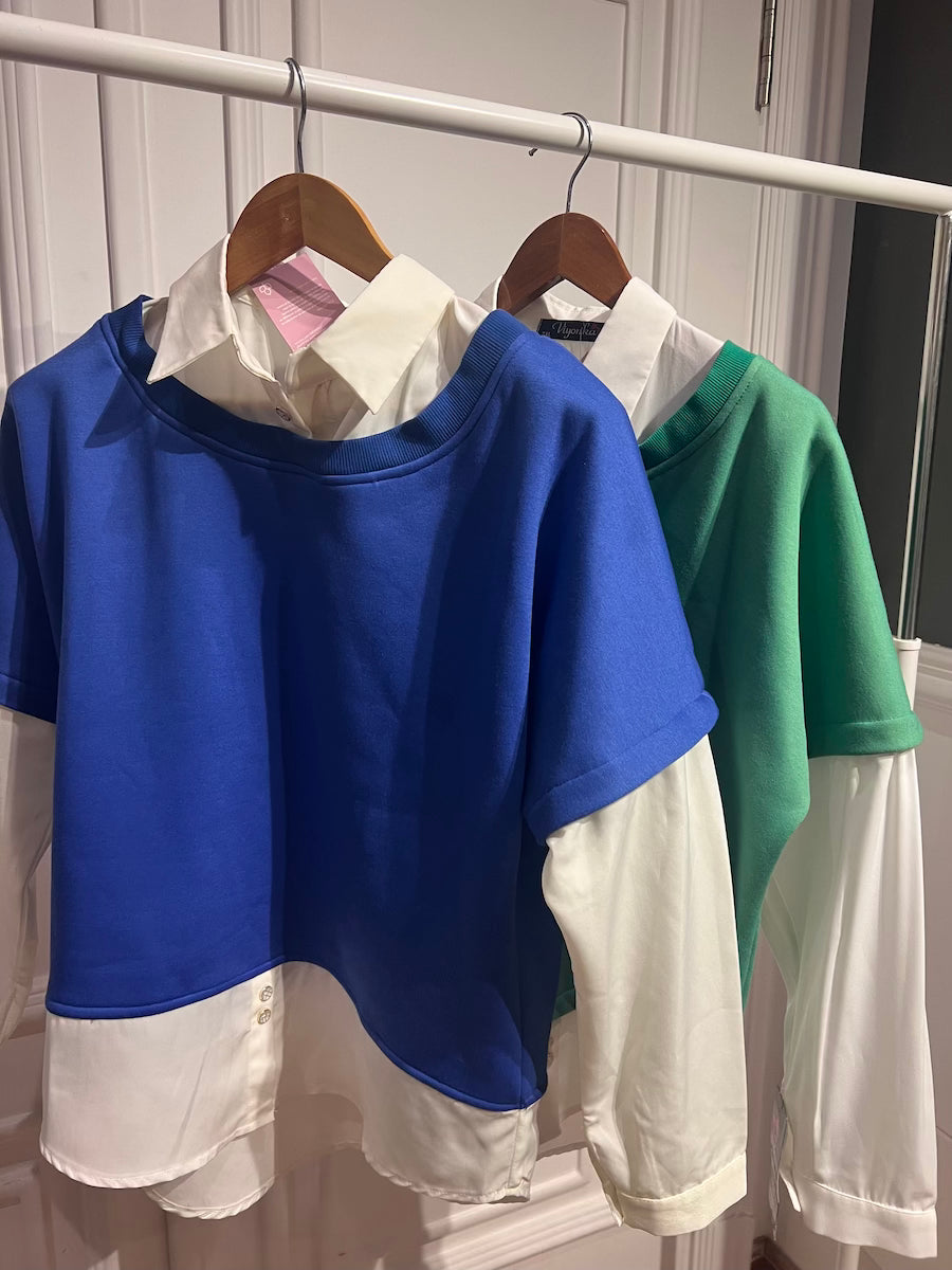 Faux-shirt cotton Sweatshirt - BERIONY