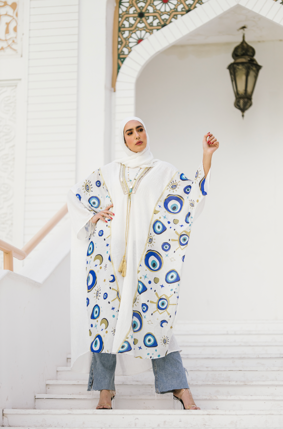 Blue Evil Eye Kaftan - BERIONY