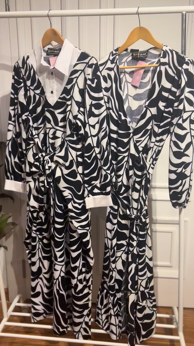 Faux-shirt Tiger Print Dress - BERIONY