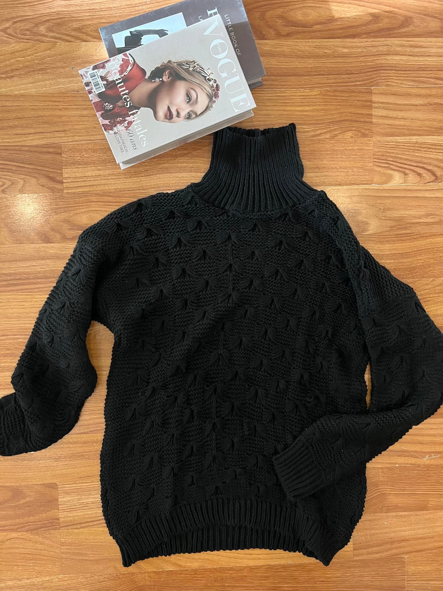 Turtleneck Knitted Sweater - BERIONY