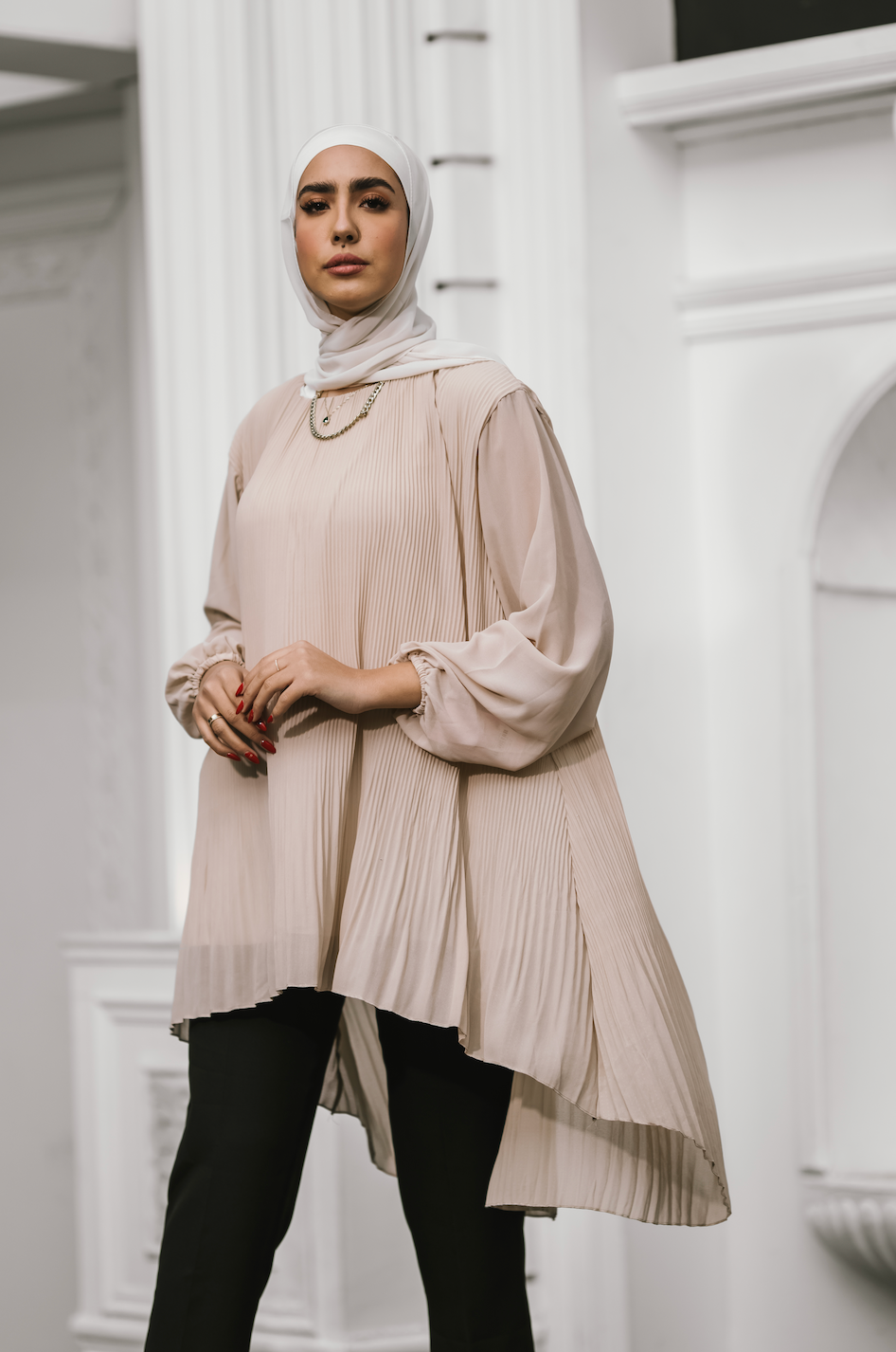 Pleated Blouse - BERIONY