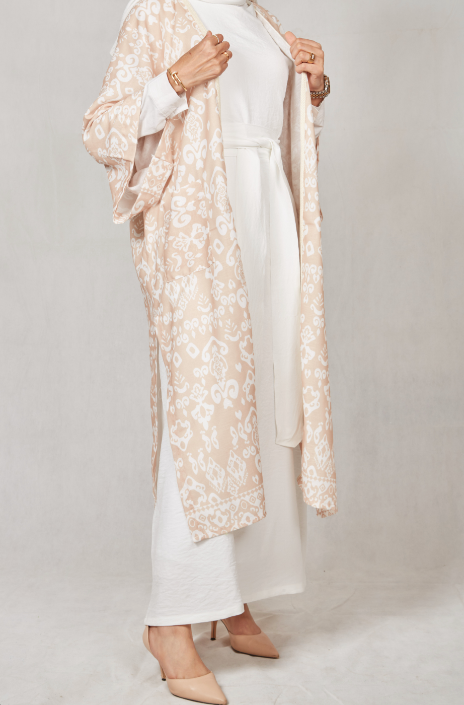 Long Patterned Kimono - BERIONY